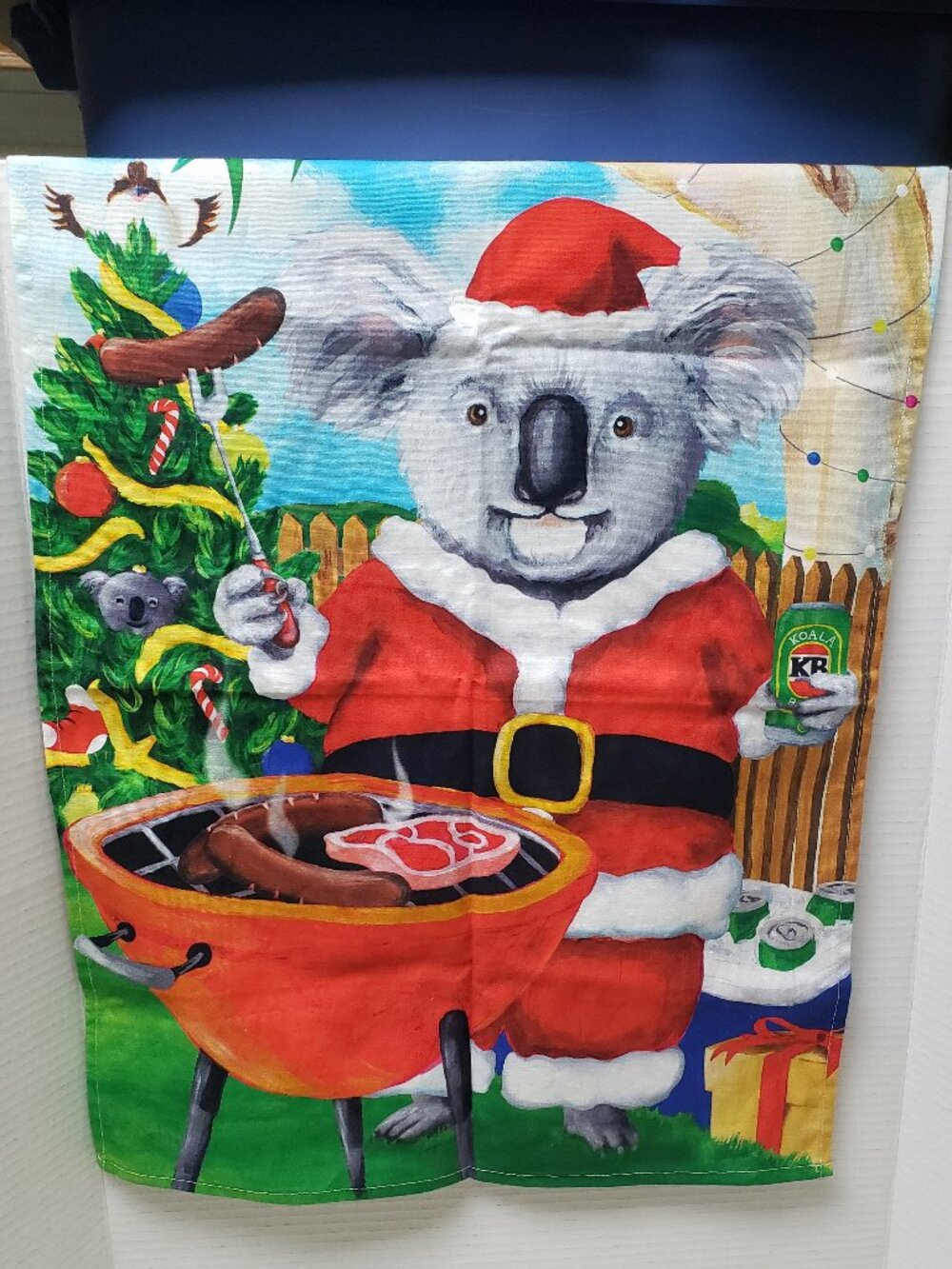 Christmas Santa Koala Tea Towel